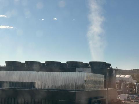 Cooling tower under operation